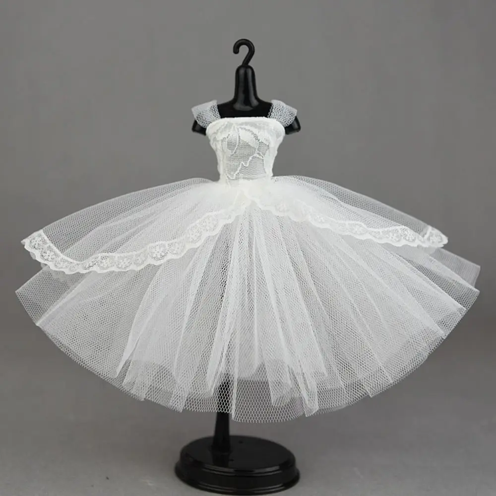 Girl Gift Dress Up Doll Dress Evening Party Tutu Dotted Lace Dolls Clothes Mini Black Prom Dress Doll Princess Dress DIY Toy