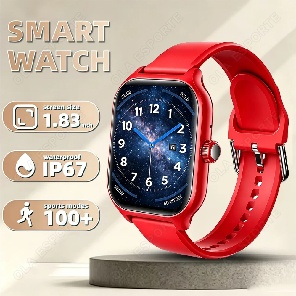 

New Smart Watch 2026 Bluetooth Calling 1.83-inch Display Screen Health Monitoring Men Women Smartwatch For Android&IOS Gift HW12