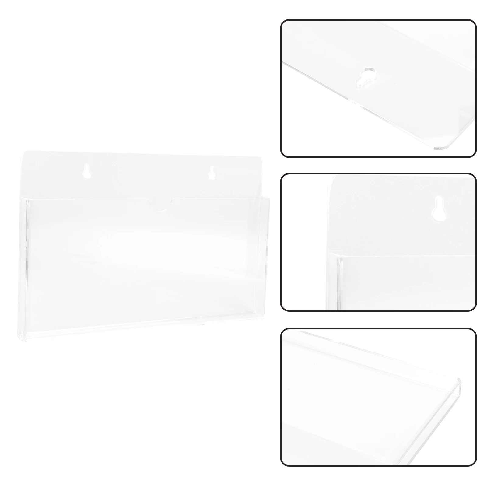 

Acrylic Wall Mounted File Box A4 Transparent Data Storage Case for Office Documents ganizer Collapsible Bins Lightweight