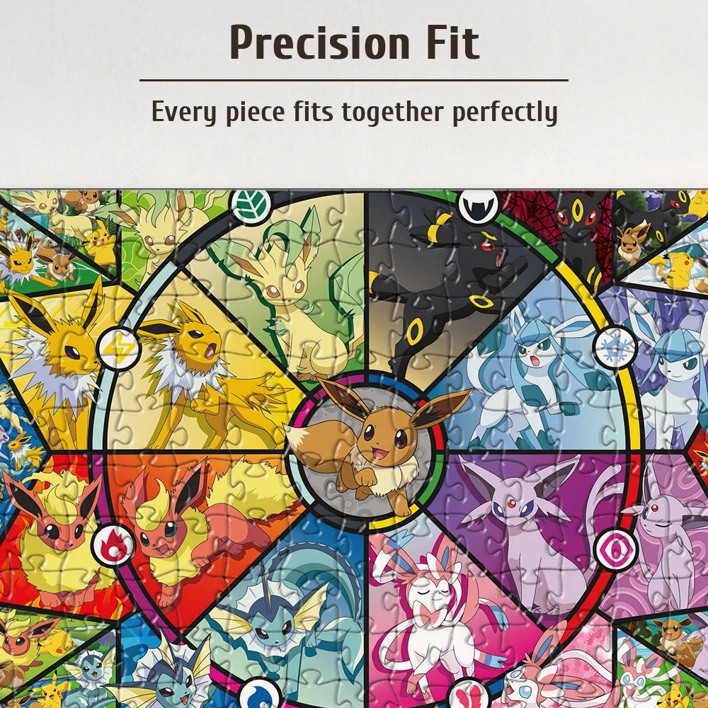 Pokémon Pikachu 108/200/300/500/1000 pieces wooden floor puzzle game, party portable high-quality gift, fun