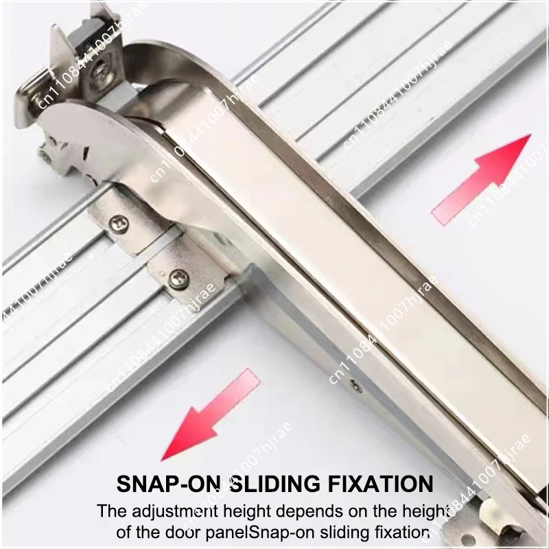 Silver Cold‑Rolled Steel Horizontal Opening Hardware Fitting Wardrobe Folding System For Coach Sliding Door Cabinet Installation