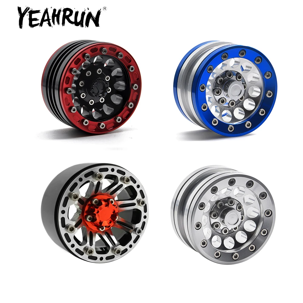 

YEAHRUN 4PCS 1.9inch Metal Beadlock Wheel Hub Rim for 1/10 RC Crawler Axial SCX10 D90 D110 Car Parts Accessory