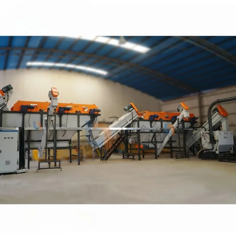 Construction Industry-Specific Plastic Recycling Machine PP PE Film Bag Washing Recycling Line