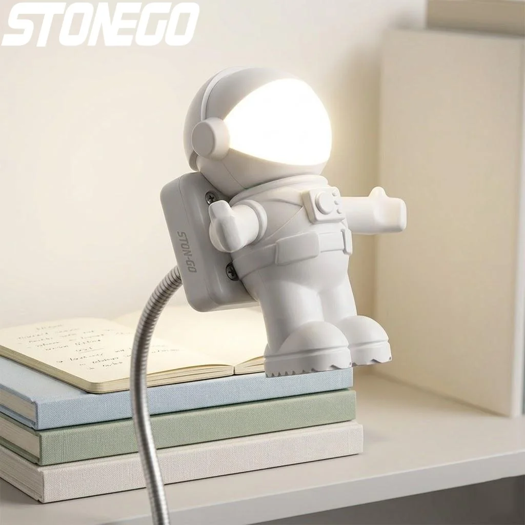 Astronaut LED Night Light USB Flexible Portable Lantern for Laptop Car Charger Power Bank Decor
