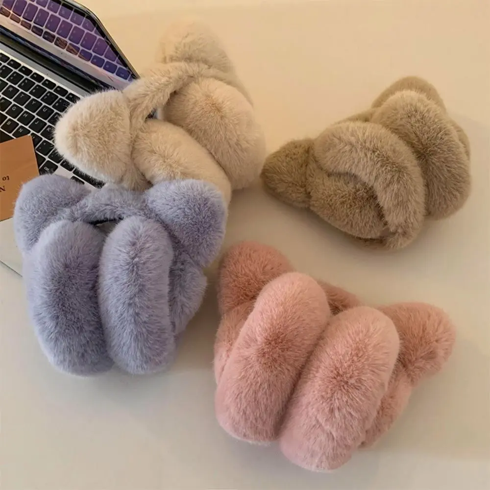 Cute Cat Earmuffs Winter Warm Foldable Ear Warmers Windproof Retractable Ear Covers Outdoor