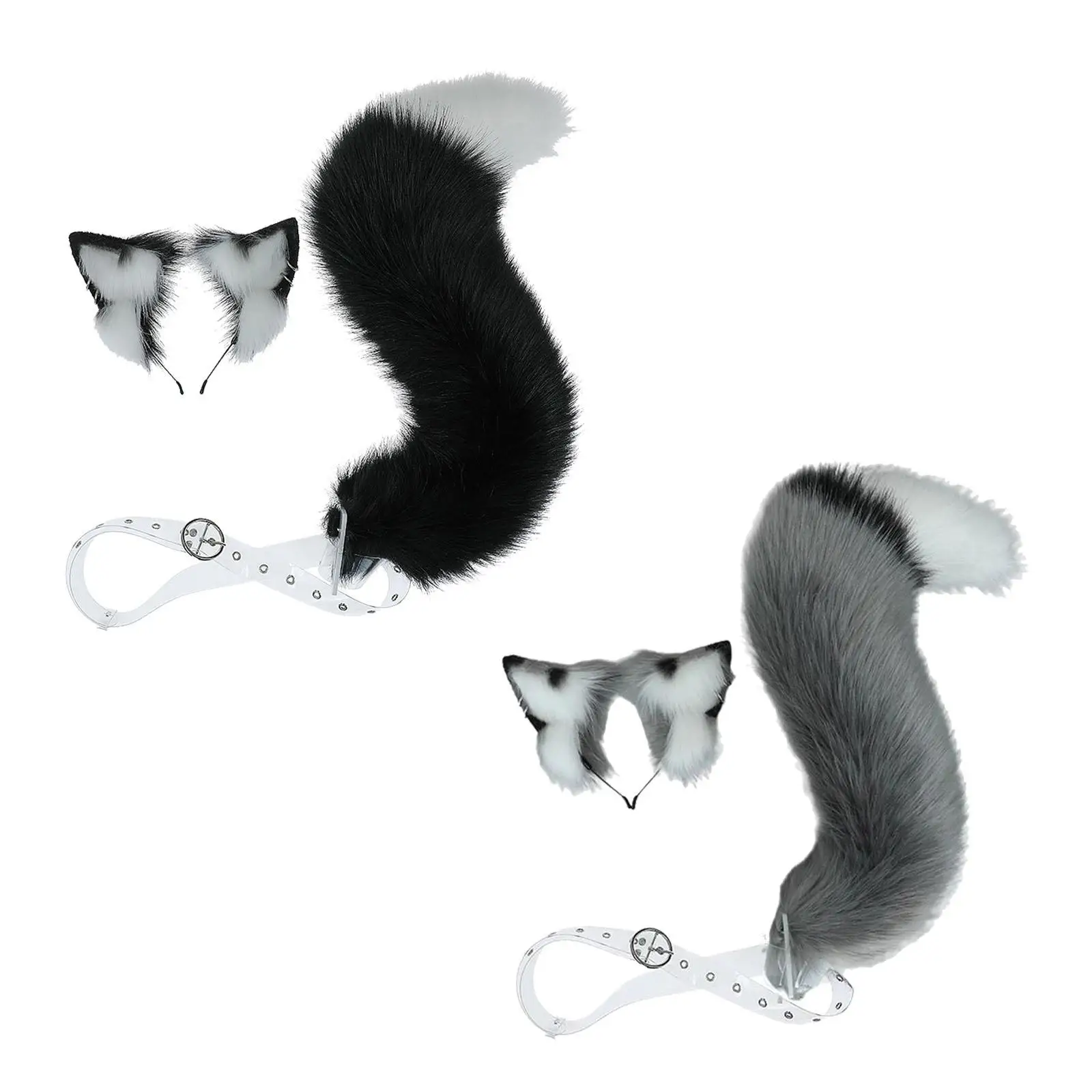 

Animal Ears and Tail Set Cosplay Headpiece for Stage Performance Masquerade