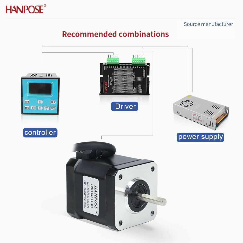 

NEMA17 17HS8401S-FS Waterproof Stepper Motor 0.52N.m 1.8A 3D Printing Accessories Motor Manufacturer Direct Sales NEMA17