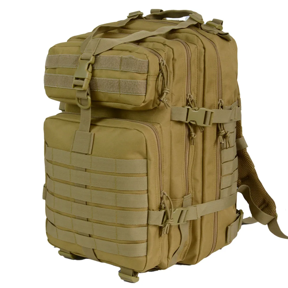 

50 liters Outdoor tactical dual shoulder large 3P backpack Backcountry cycling sports backpack Travel attack camouflage multi-fu