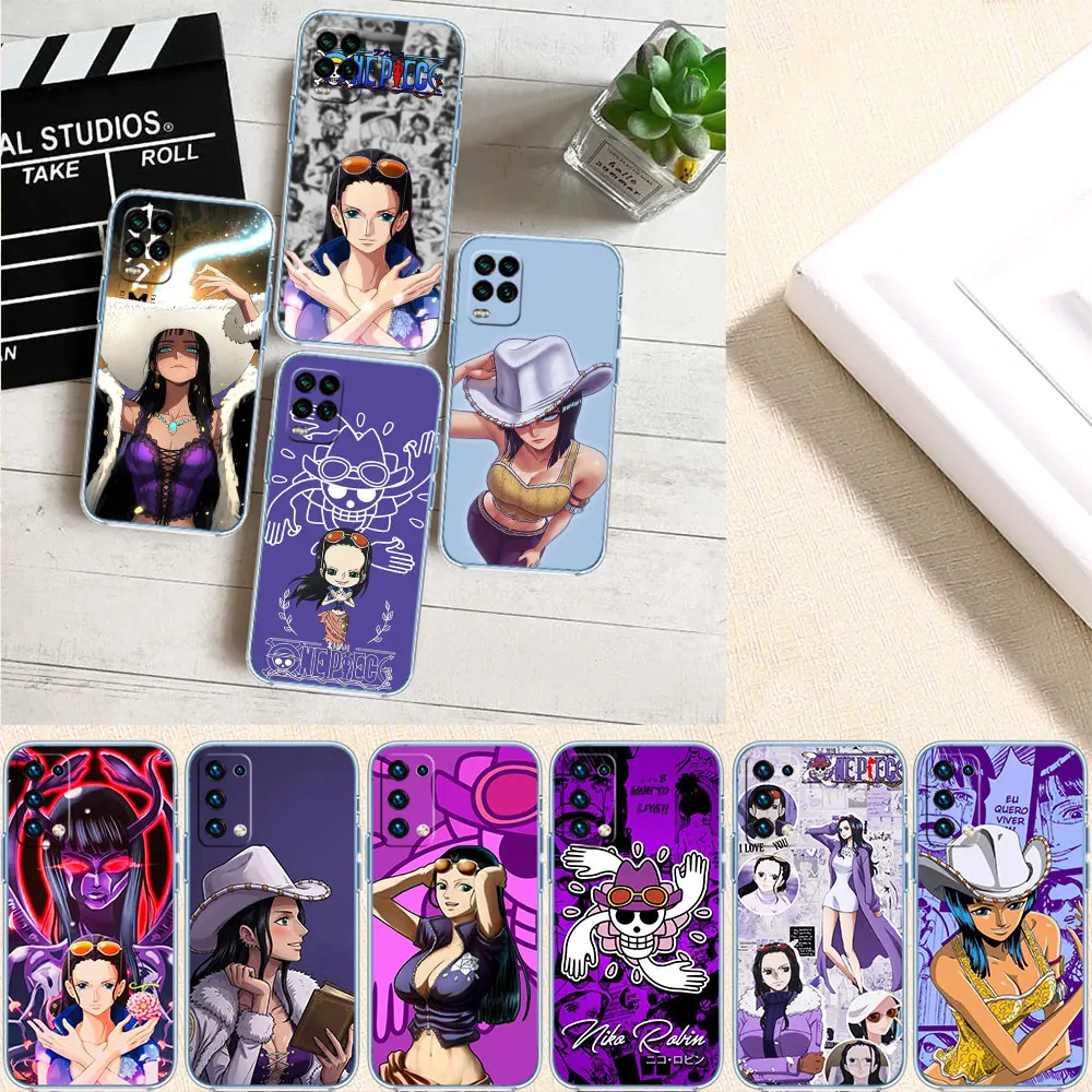 OH49 One Piece Nico Robin Soft Shell Transparent Phone Case for Motorola Moto G7 G8 G9 G84 G85 G73 G24 G15 Z2 Play Power Plus view 2