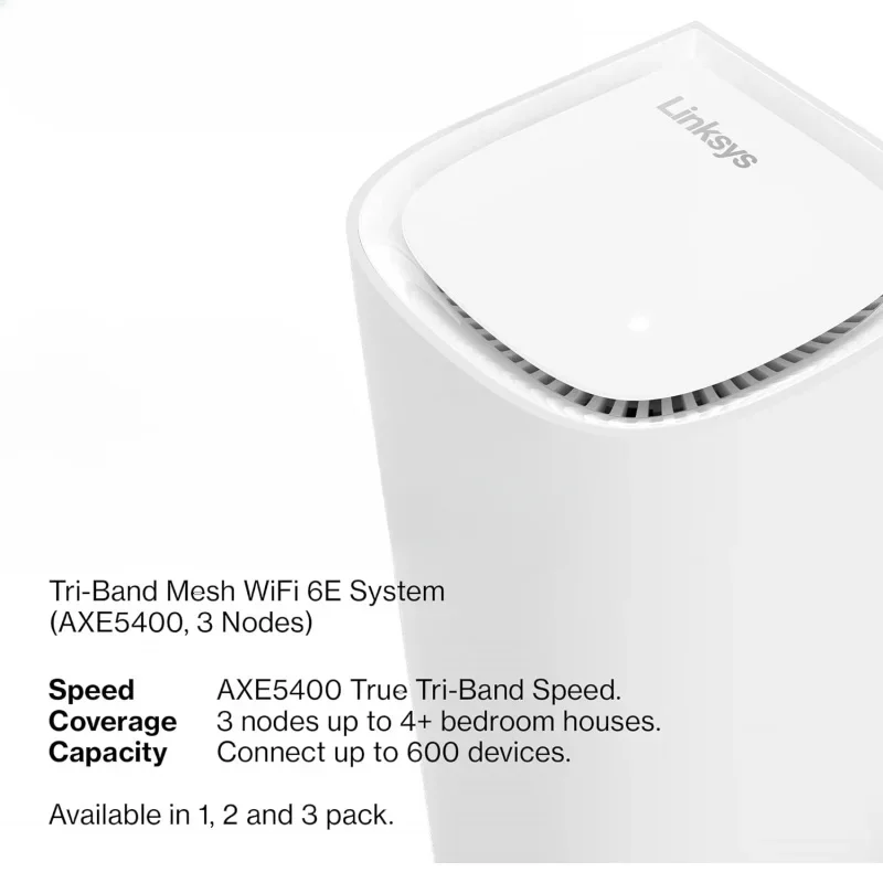 A Pro WiFi 6E Mesh Router - Cognitive Mesh with 6 GHz, 5.4 Gbps Speeds