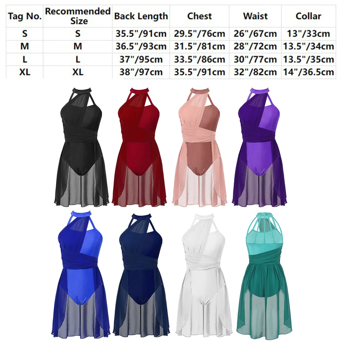 Women Shiny Sequin Ballet Dress Lyrical Dance Costume Sleeveless Gymnastics Leotard Mesh Skirted Bodysuit Performance Dancewear