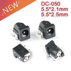 10Pcs DC-050 SMD DC-005 5.5X2.1 DC005 5.5*2.1mm DC Power Jack Connector 5.5 x 2.1 mm socket DC050