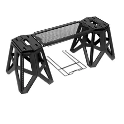 Camping Table and Stool Set Outdoor Table and Stools Side Hanging Table Folding Table Small for Cooking Hiking Beach BBQ Picnic