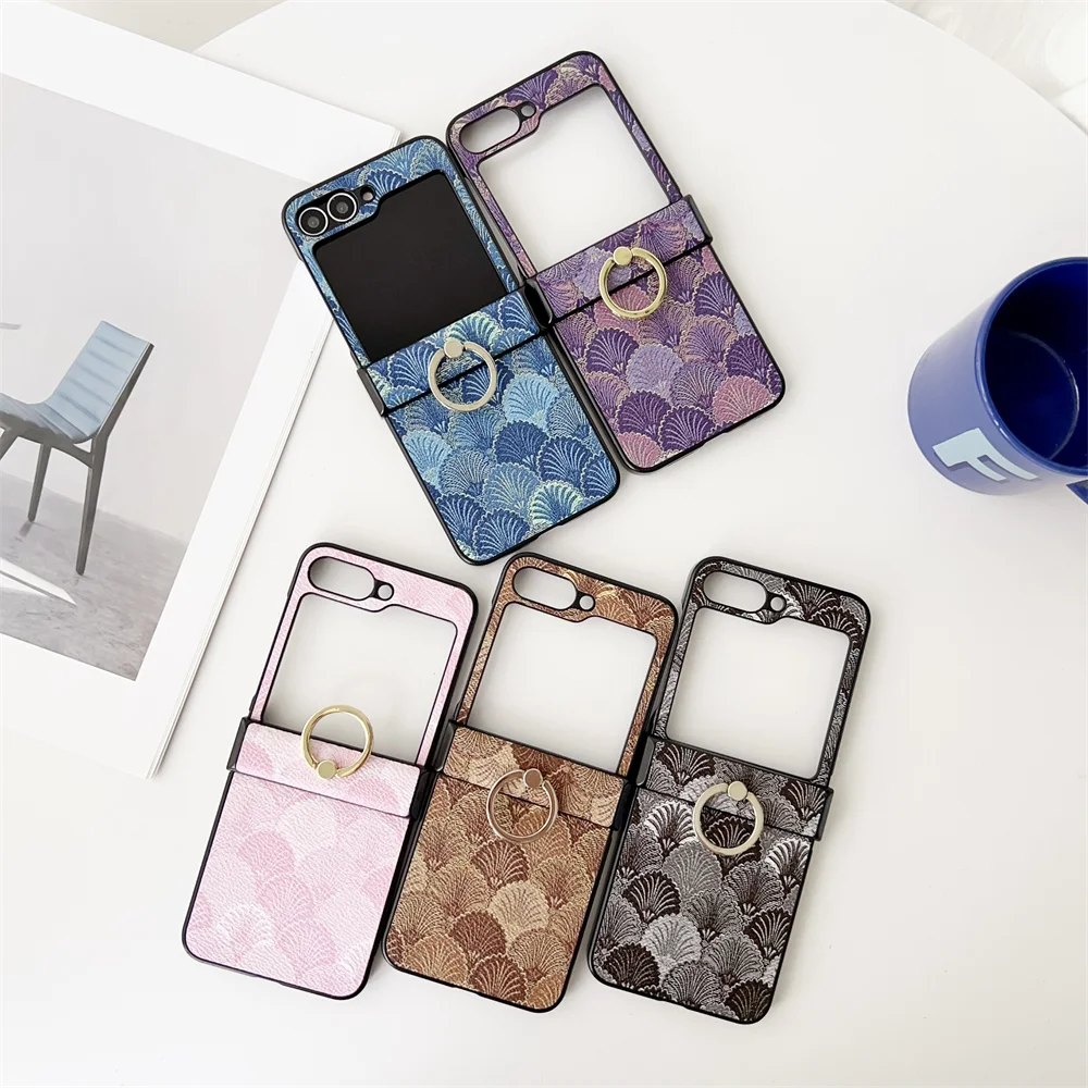 Luxury Z flip 6 5 Case Ring Bracket Cover for Samsung Galaxy Z Flip 4 5 6 3 5G Z6 Shockproof Stand Z4 Flip5 Flip6 Cases