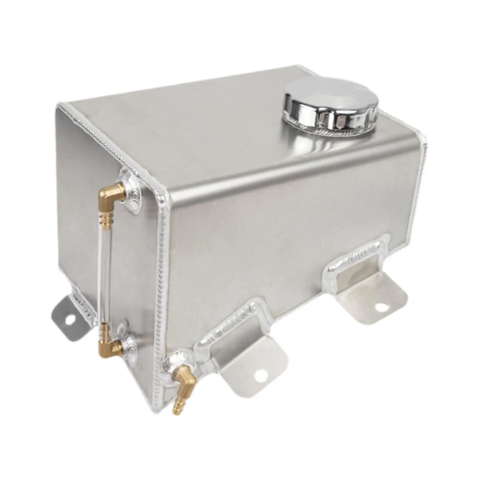 Premium Metal Coolant Recovery Expansion Tank Auto Radiator Overflow Reservoir for Classic Vehicle Restoration