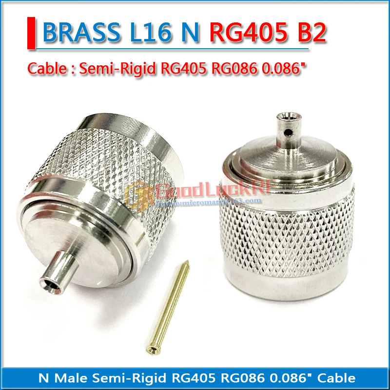 L16 N Male Solder For Semi-Rigid RG405 RG086 0.086