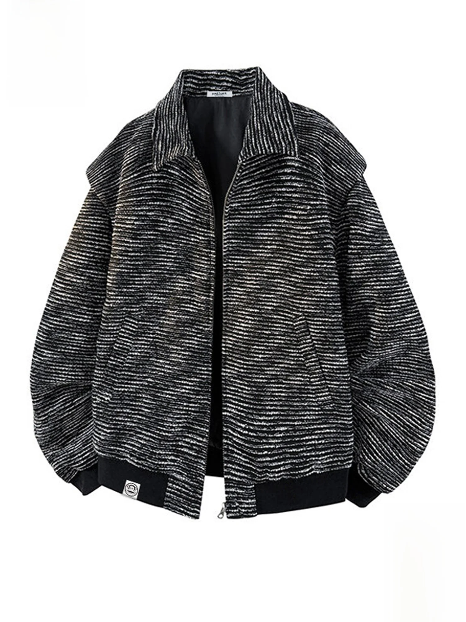 

PaulFrank M Monkey Casual Jaet Collar Flip Spring Loose Couple Outerwear Zipper Straight Hem oulder Sve Zipper