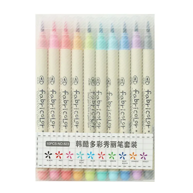 

Color Watercolor Pen Soft Hair Beauty Pen Brush 10 Color Set Children Student Comic Calligraphy Brush