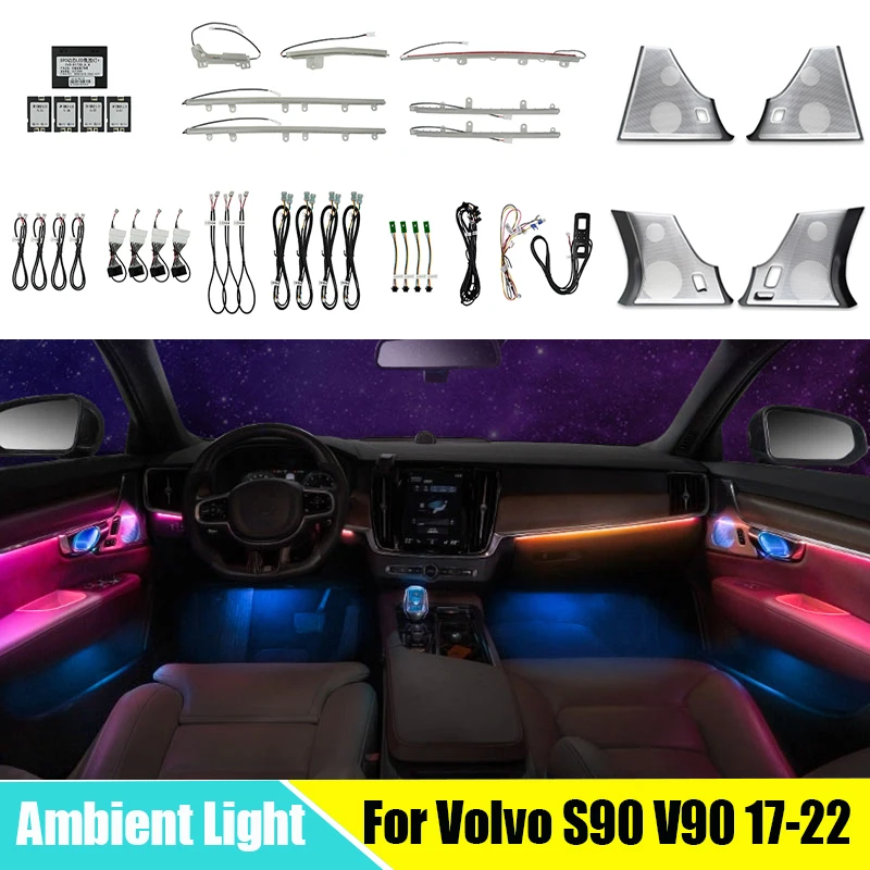 

Inter Led Dynamic shadow ambient light for Volvo S90 V90 2017-2022 high quality modified car interior lamps