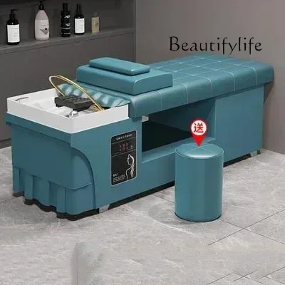 1 Er SM Korean Shampoo Basin Head Spa Hairdressing Lying Smart Water Circulation Shampooing Washbasin Durable Cadeira Hotel Furn
