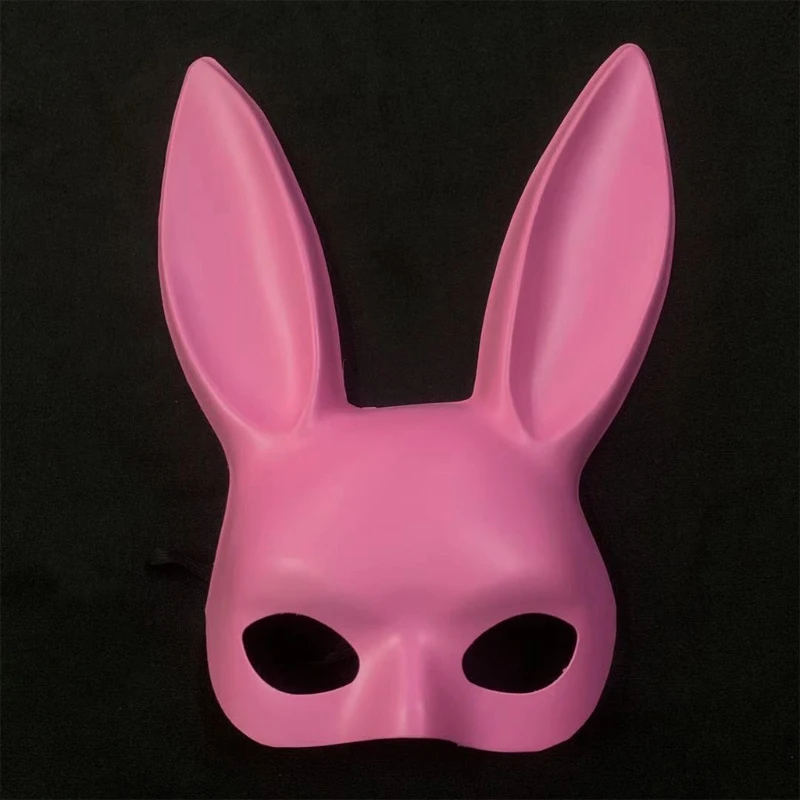 Mask Half Face Bunny Mask For Women Nightclub Costume Sexy Long Rabbit Ears Unisex Props Animal Party Masquerade