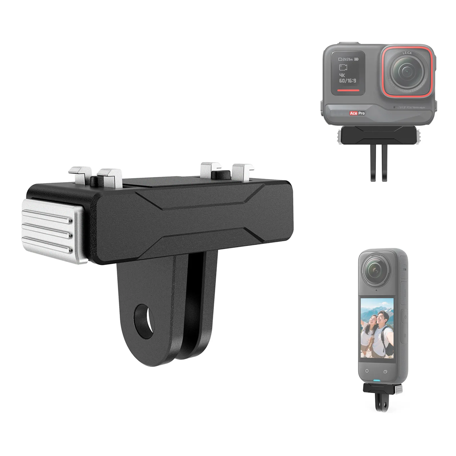 Liberación rápida para Insta 360 Ace Pro 2/Ace Pro adaptador magnético montaje de Base adaptador magnético soporte de montaje para Insta 360 X5