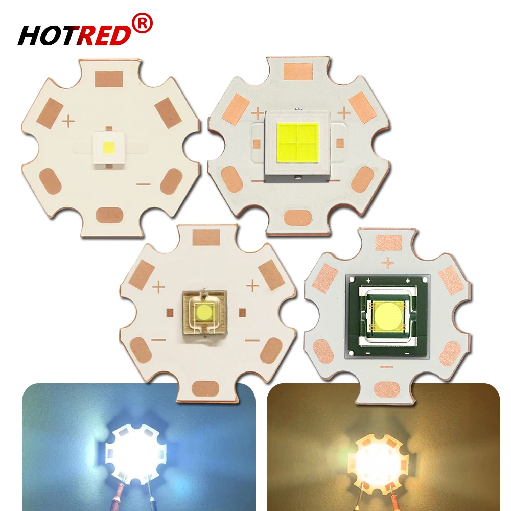 DC3V/6V/12V 5W10W 20W 30W50W 3535/XHP5050/XHP7070/XHP9090 Flat Laser LED Chip Diode Flashlight Source Headlamp Fishing Accessory