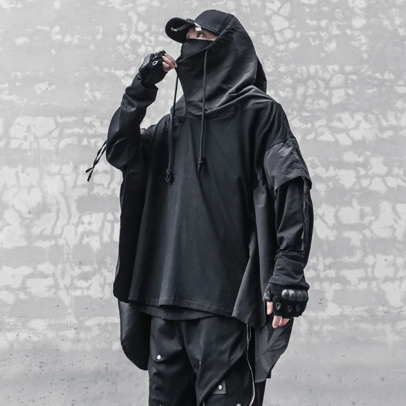 

Yamamoto Style Dark Spring Thin Trend Wizard Cape Avant-Garde Style Hoodie Bat Hoodie Coat For Men