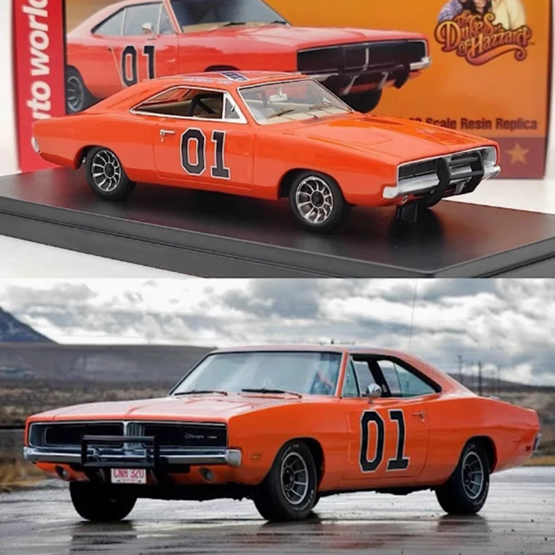 Auto World 1:43 Scale 1969 Charger Alloy Car Model Classics Adult Souvenir Gift Hobby & Toys