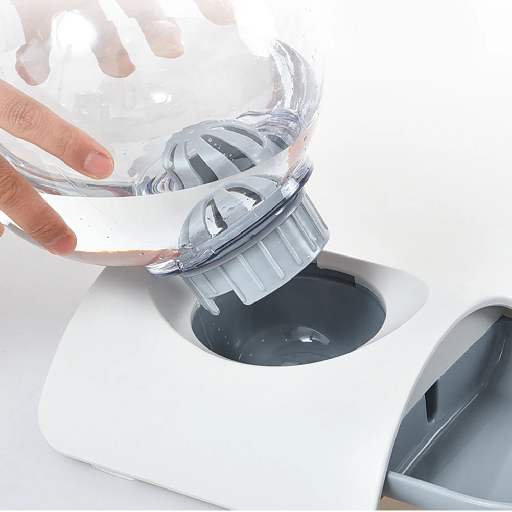 

1pc Pet Dispenser Large Capacity Automatic Dog Water Bowl Bubble Transparent Abs Acrylic No Overflow Easy Clean For Home