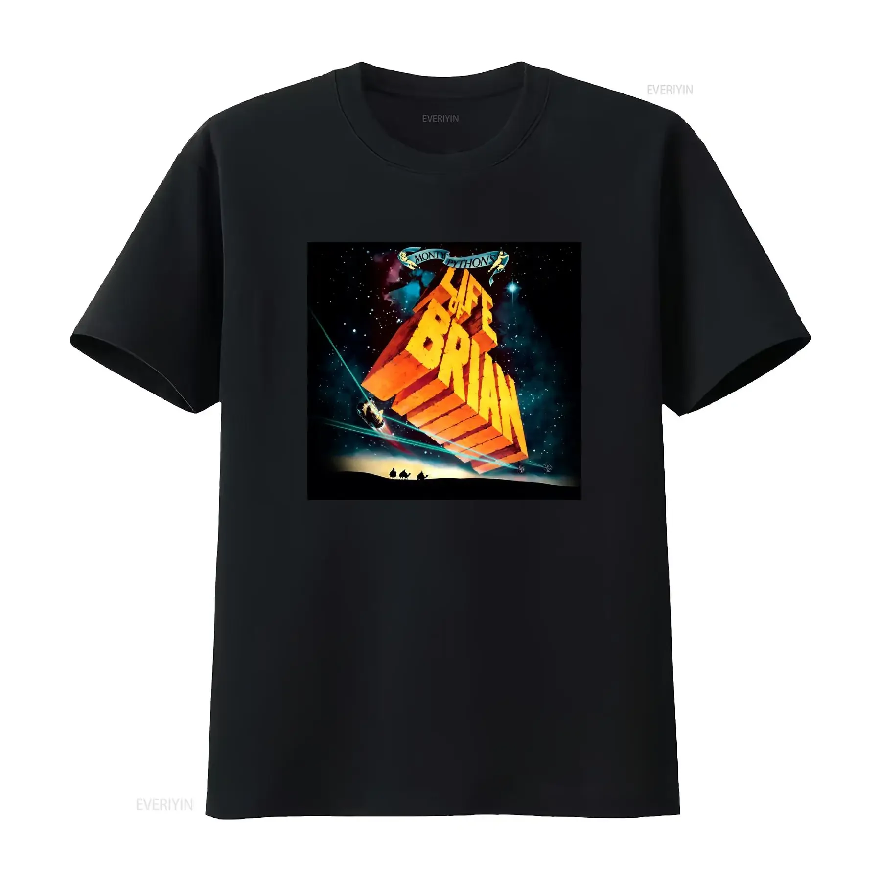 Retro Vintage Monty Python Life of Brian Classic Comedy Sci Fi Poster Print Casual T Shirt vintage Washed homme Unisex Soft