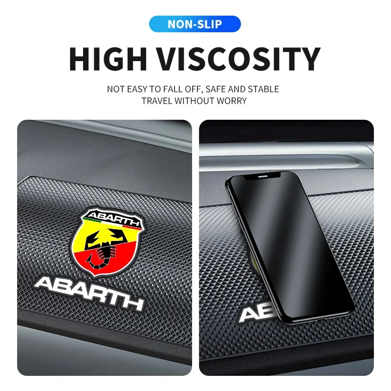 Car PVC Anti Slip Mat Phone Holder Automobiles Interior Dashboard Non-Slip For Abbas Abarth Punto 124/125/500 Stilo Ducato Car