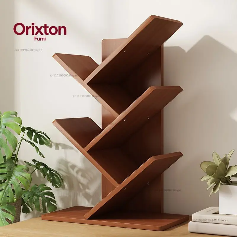 Desktop Bookshelf Storage Rack, Multifunctional Floor Standing CD Rack, Easy To Store for Home Use, Multi-layer Tree Structure