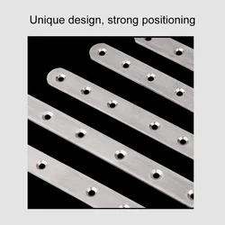 10pcs Stainless Steel Flat Straight Brace Brackets Easy to Install Convenient Use for Desk Bed Edge Accessory