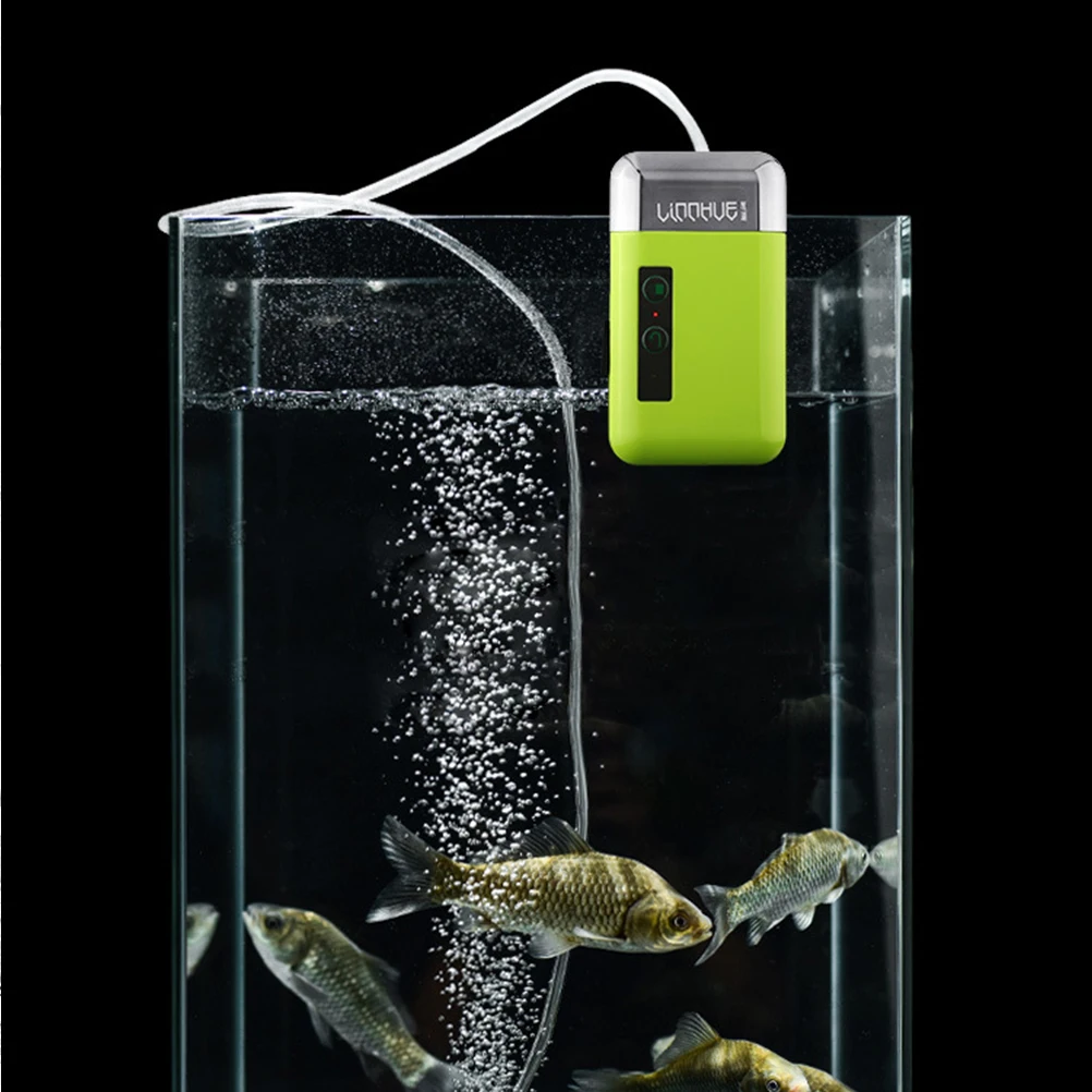 

Rechargeable Usb Water Pump For Fish Tank Oxygen Aeration Dual Function Portable Aquarium Aquarium Air Pump Green