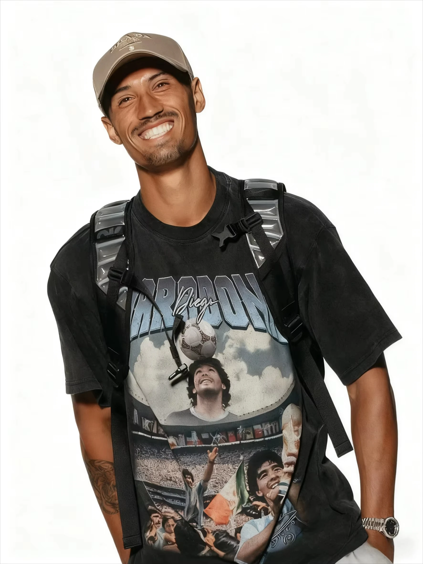 الكلاسيكية الرجال تي شيرت الصيف الرياضة القطن جيرسي دييغو مارادونا (1986) تي شيرت مطبوع عادية كبيرة الحجم قصيرة الأكمام الذكور الملابس #1