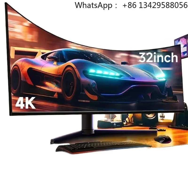 32 Inch 4k Monitor Computer Led Screen 165hz HD Gaming Desktop Pc Curved Monitor