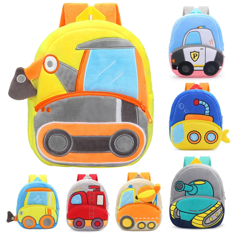 

Cartoon Excavator School Bags For Boys Engineering Vehicle Backpacks Class Bag Kindergarten Kids Bags Kawaii Mochilas Escolares