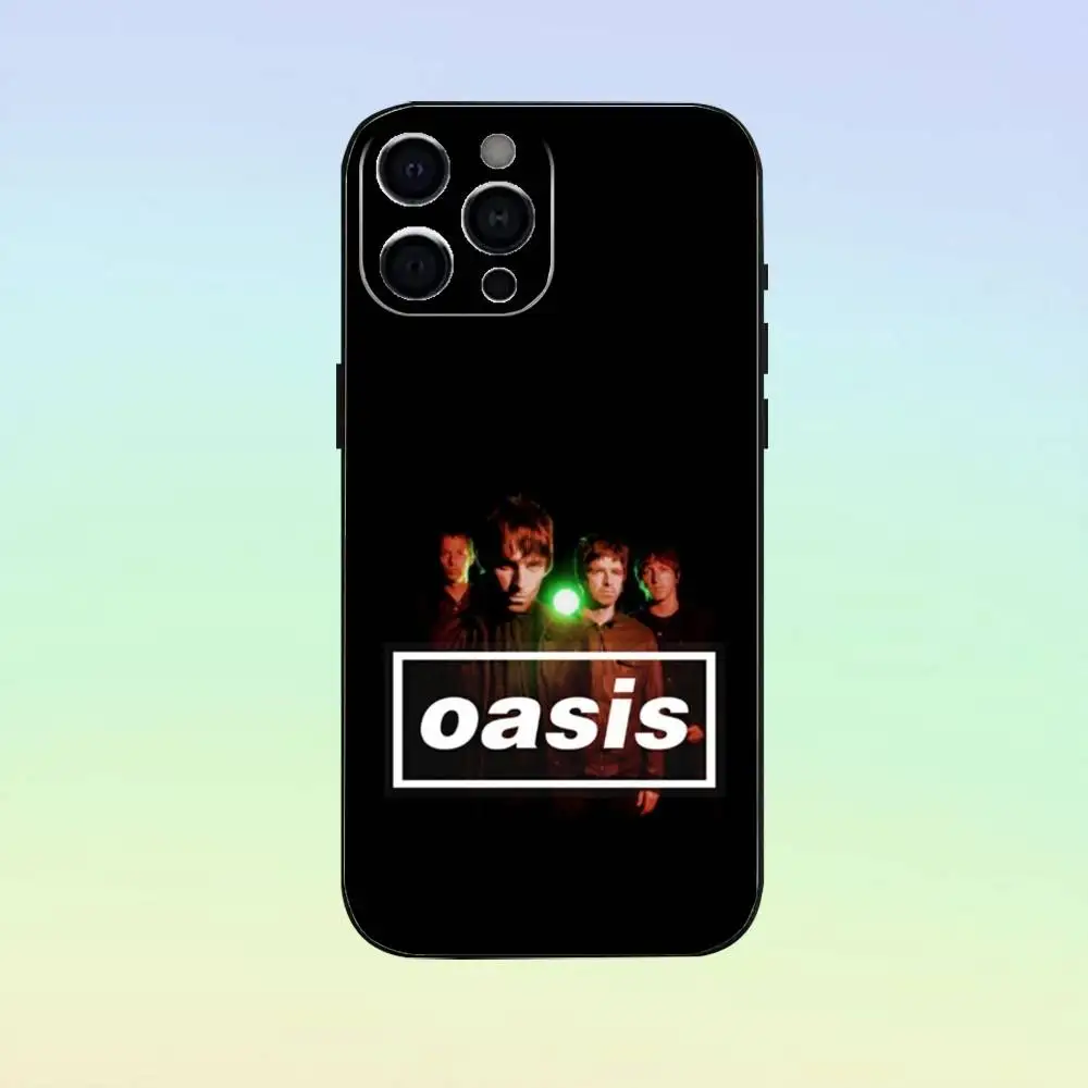 Etui na telefon Rock Band O-Oasis do iPhone'a 17, 16, 15, 14, 13, 12, 11 Plus, Pro Max, miękki czarny pokrowiec