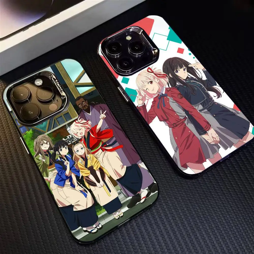 

DA L-Lycoris R-Recoil Phone Case For iPhone 16 17 15 14 12 13 Pro Max Black Color Shockproof Cover