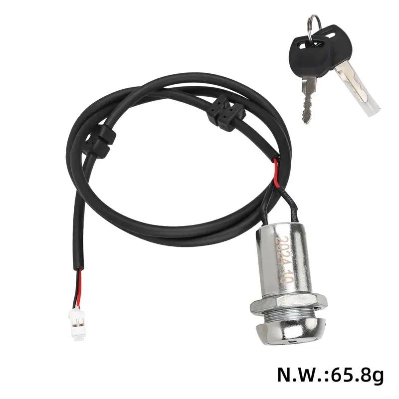 A12E-For Kukirin G4 Electric Scooter Lock With 2 Keys Switch Cylinder Electric Door Lock Replacement