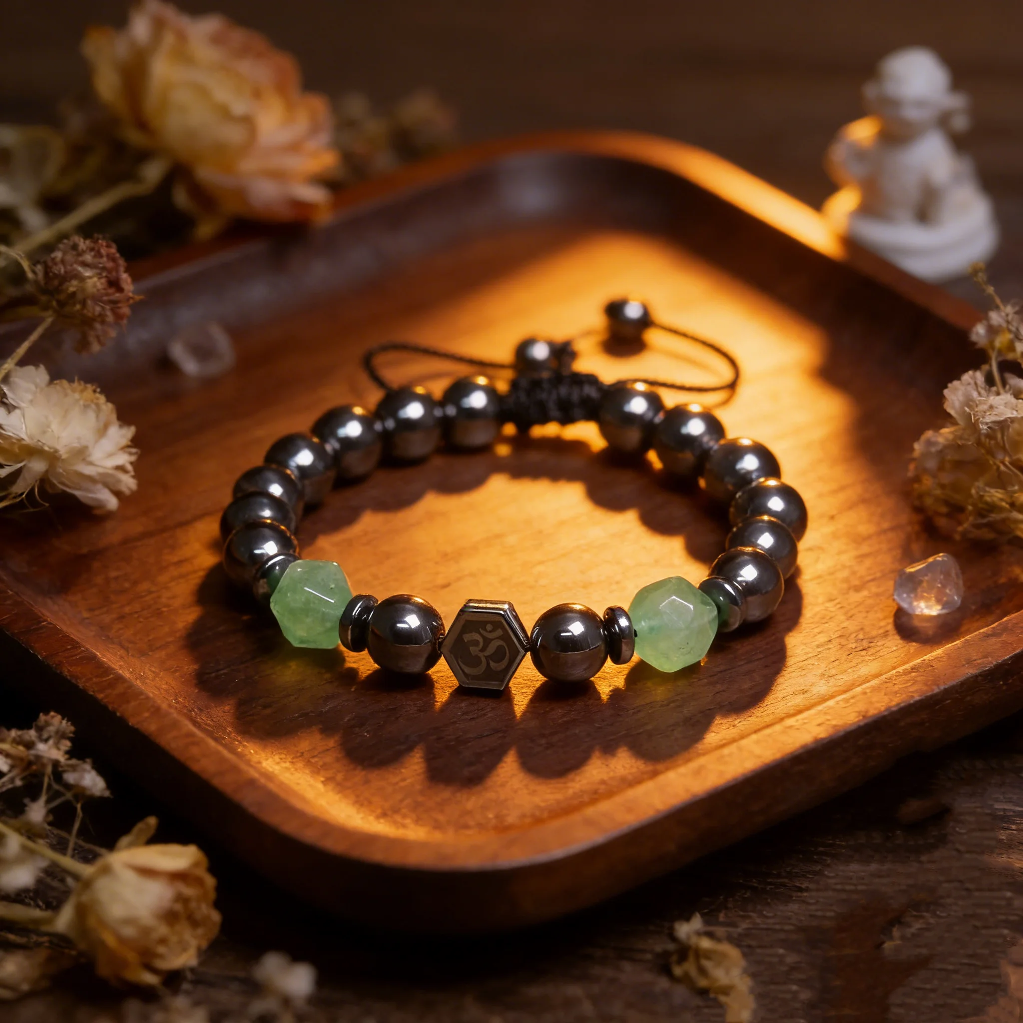 8mm Natural Hematite Stone Bracelet for Men Women Healing Crystals Bracelet Yoga Stone Bead Positive Energy Bead Bracelet Unisex