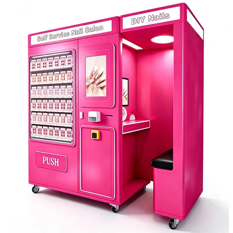 24‑Hour Self‑Service Press On Nail Vending Machine Commercial All‑in‑one DIY Nail Art Kiosk for Salon Retail Store Business