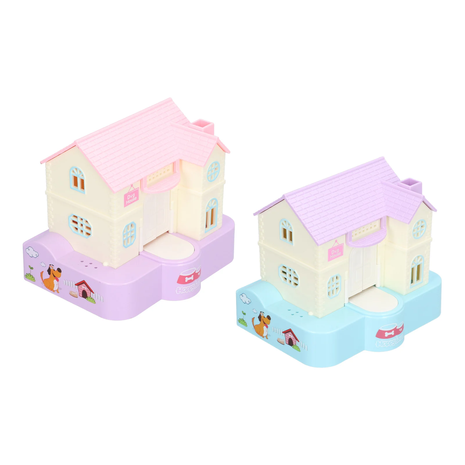 Doghouse Money Saving Box Automatic Coin Swallowing with Light Music Effects Toy Gift for Kids Electric Theft Coin Bank