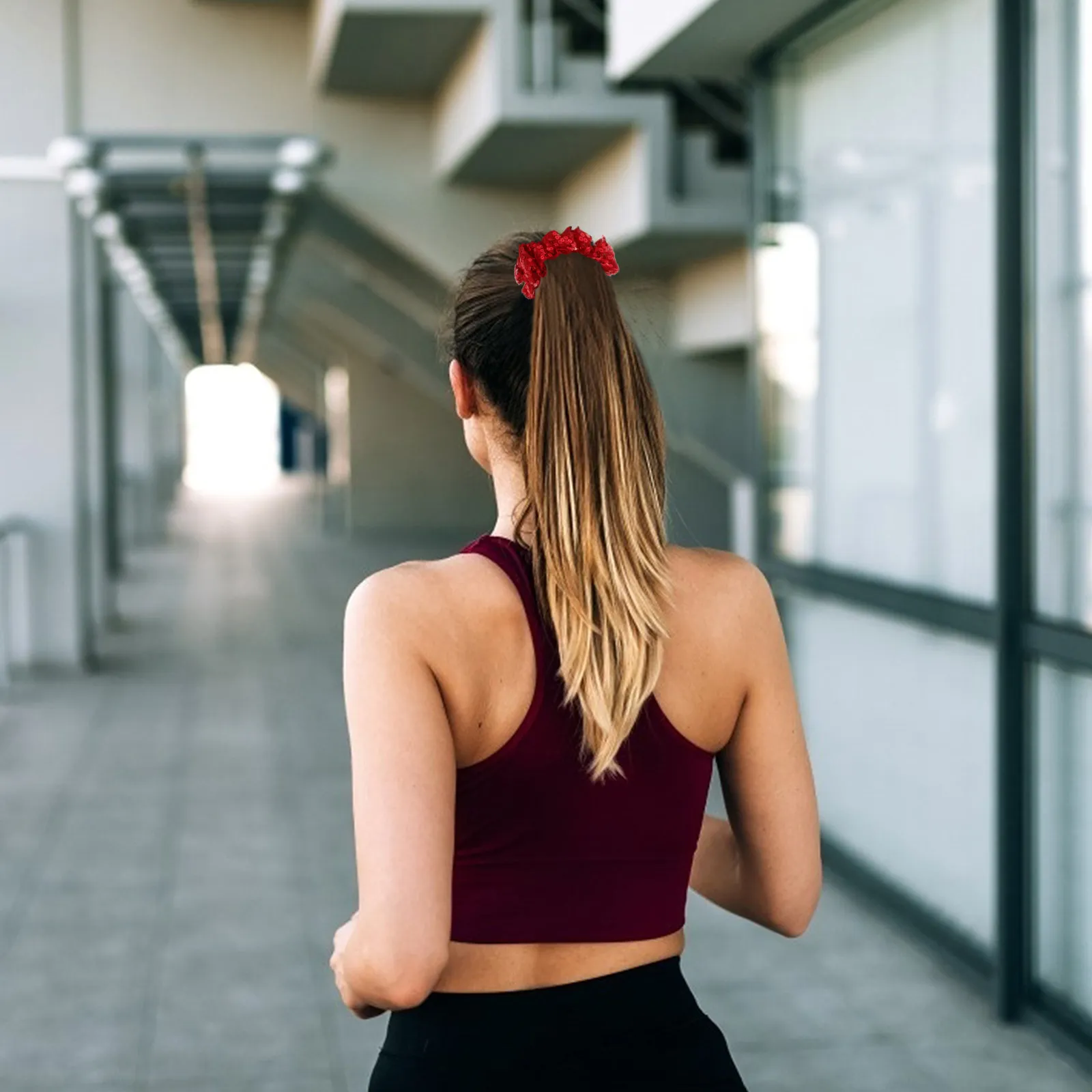 

4pcs Glitter Scrunchies Hair Ropes For Women Girls Christmas Hair Ties Soft Ponytail Bands Party Wedding Daily Wear Xmas