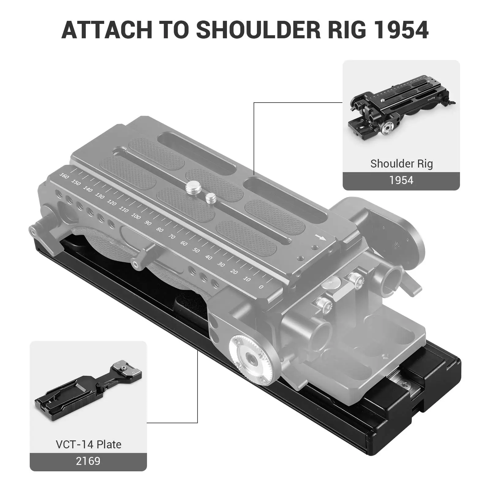 SmallRig VCT-14 Quick Release statyw płyta dla Sony FS5 FS7 dla Blackmagic Ursa Mini ramię wsparcie płyta w1/4 \