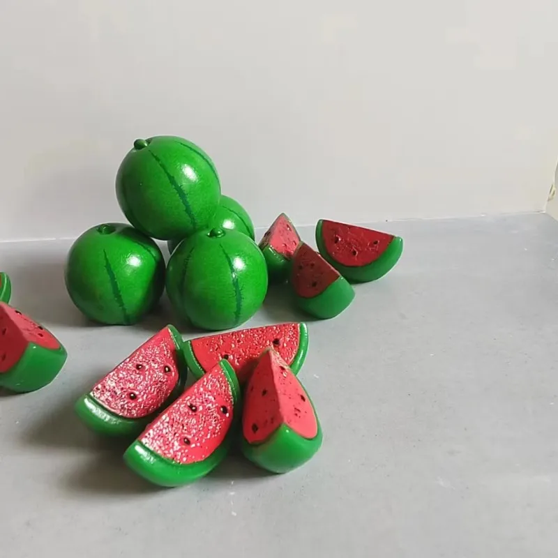 10 pcs apple lemon watermelon banana tomato/doll house/miniatures fruit/fairy garden gnome/moss terrarium decor/model/figurine