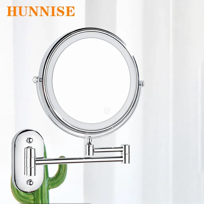 

Led Folding Bathroom Mirrors 3X 5X 7X Magnifying Dual Armextend Lady Makeup Mirror Wall Mounted Double Face Led Bathroom Mirror