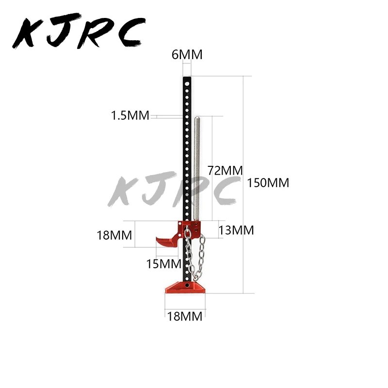 KJRC Metal Jack Stand and Foldable Winch Anchor Decoration Accessories for 1/10 RC Crawler Car Axial SCX10 TRX4