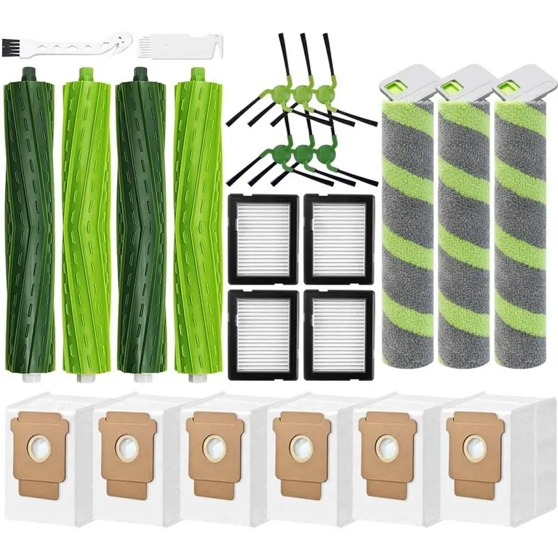 

【ADORN】For Irobot Roomba Max 705 Combo/Max 700 Series Combo Replacement Parts Kit Including Rolling Mop Dust Bag For Robot Vacuu